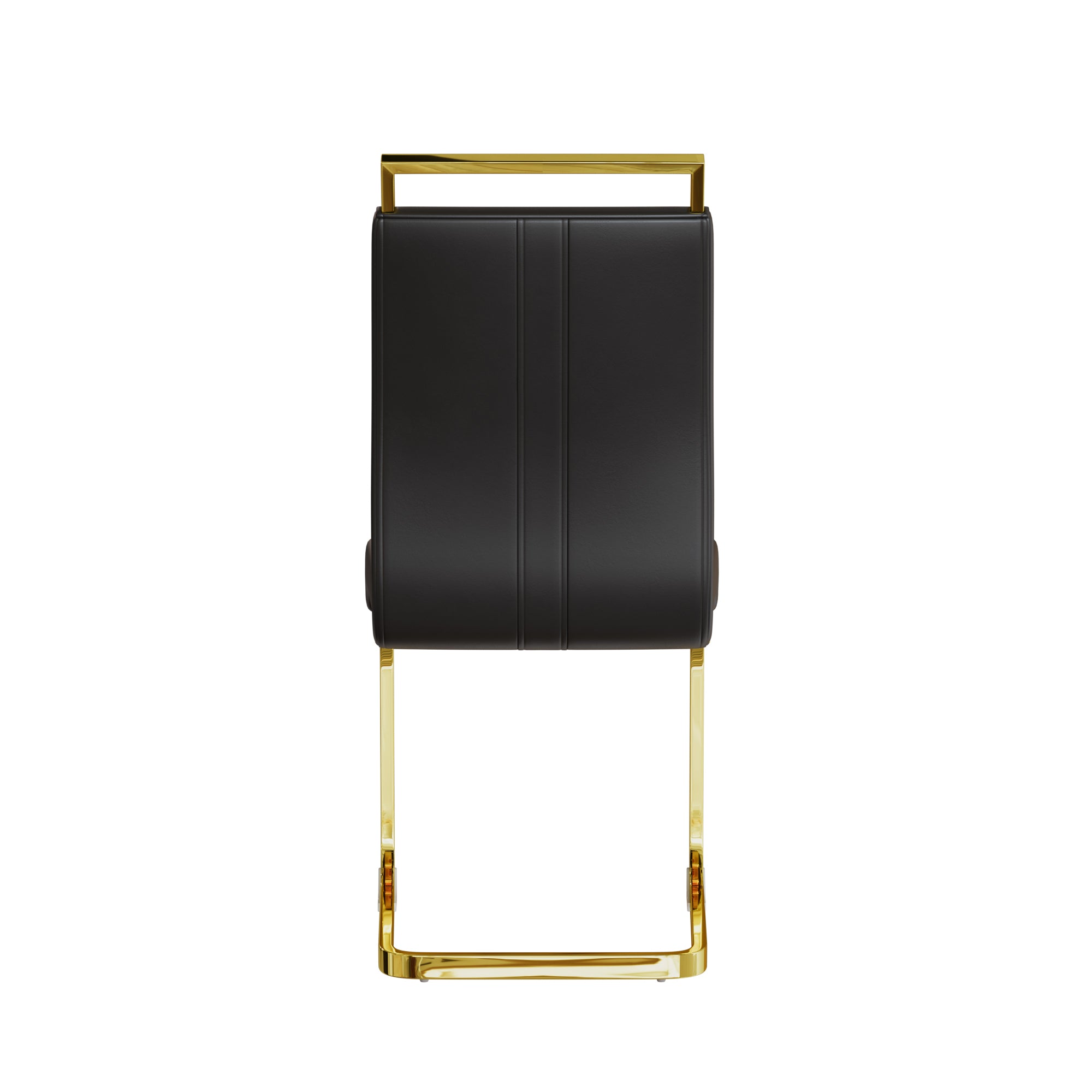 51" Glass Dining Table Set for 4 - Gold Legs