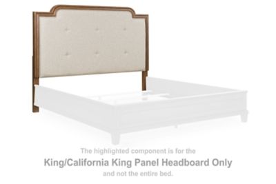 Jorlaina - King/California King Upholstered Panel Headboard - Brown