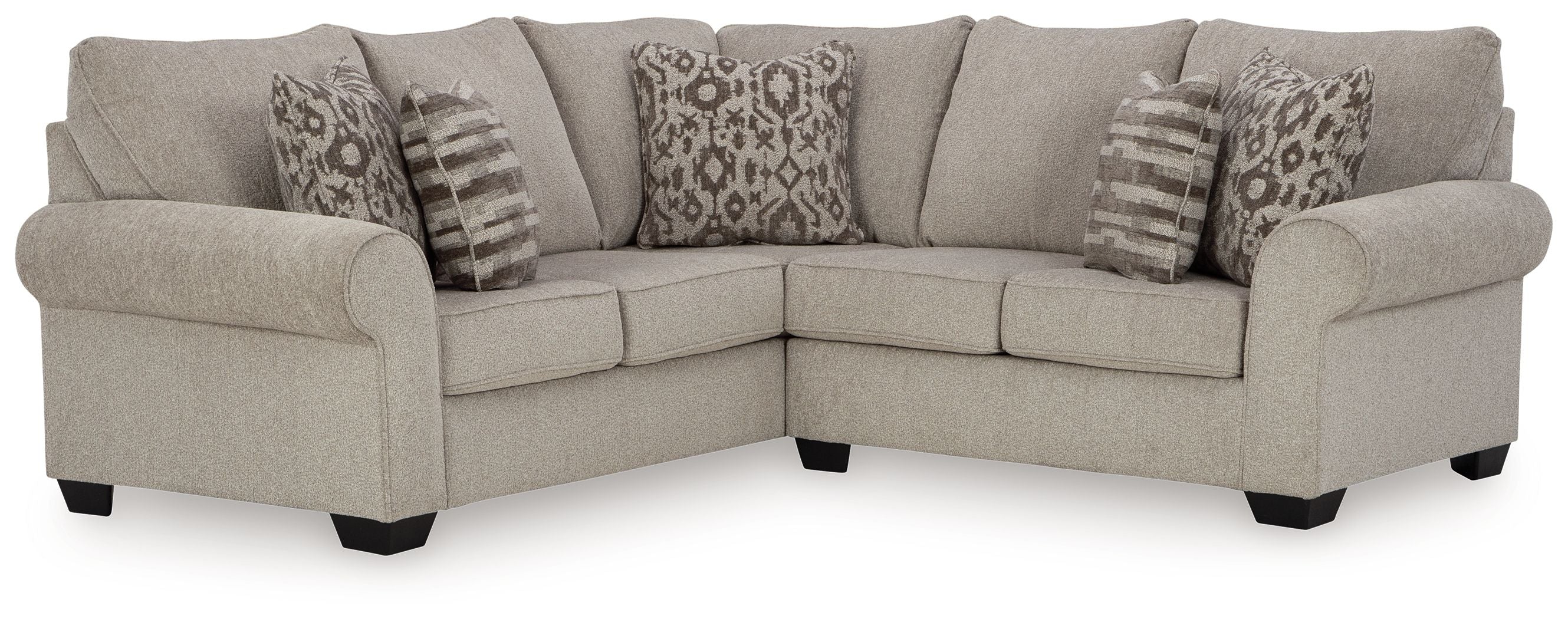Claireah Farmhouse Fabric Brown Sectional