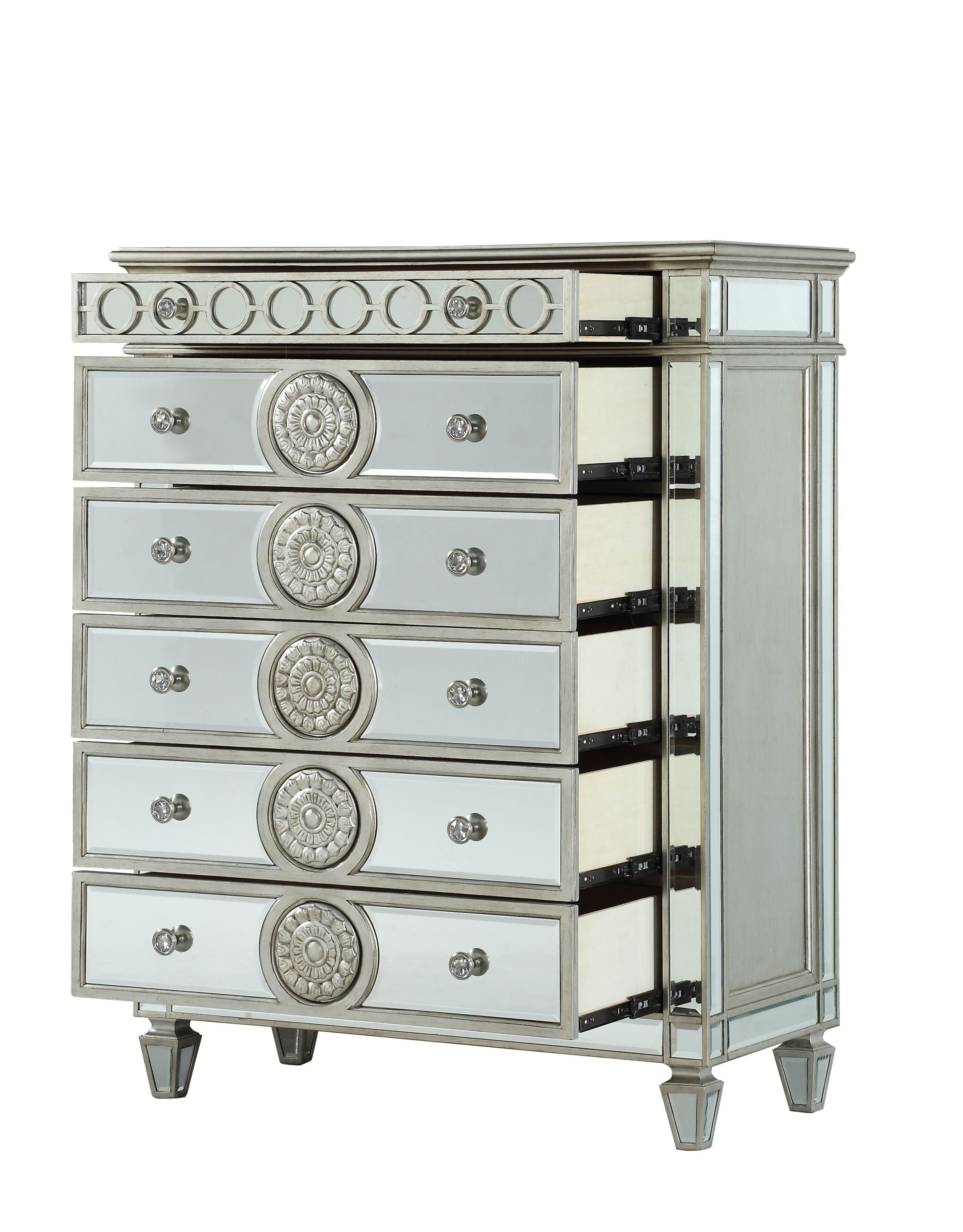 Varian Mirrored Finish Chest | Elegant Storage Solution