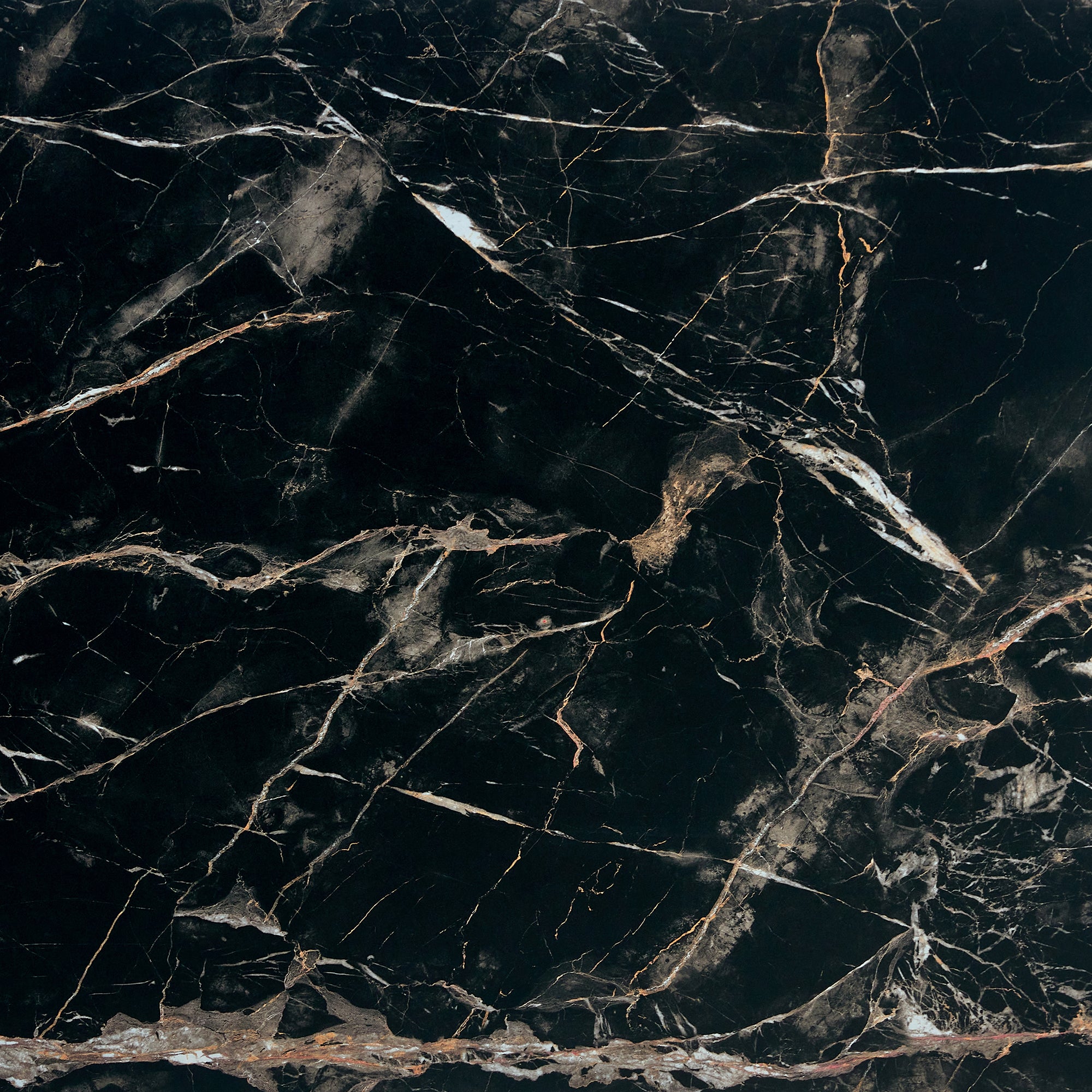 Black Marble Dining Set with 4 Chairs