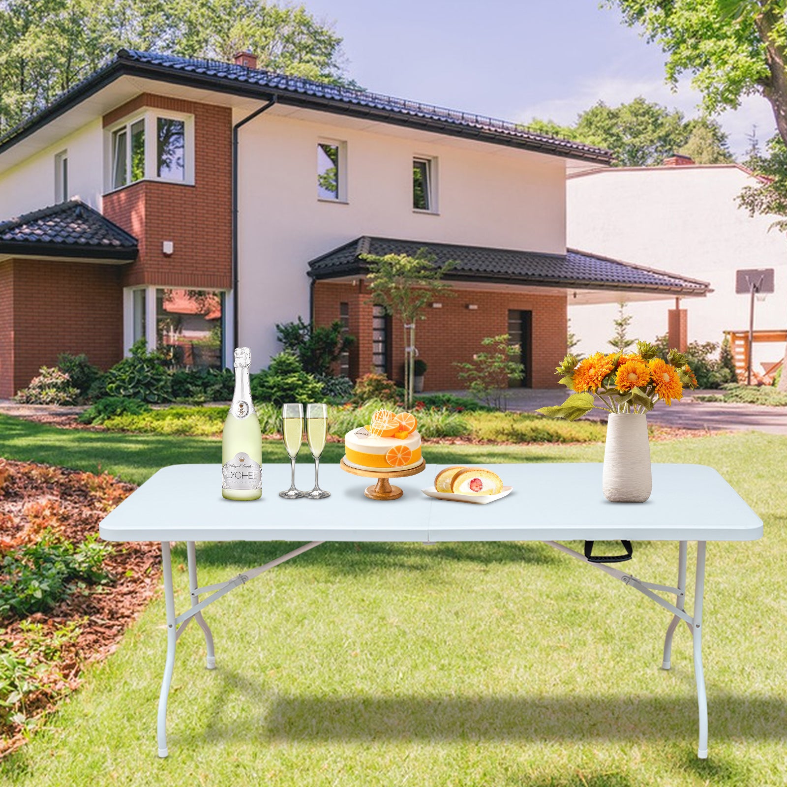 6ft Folding Table - Portable & Heavy Duty