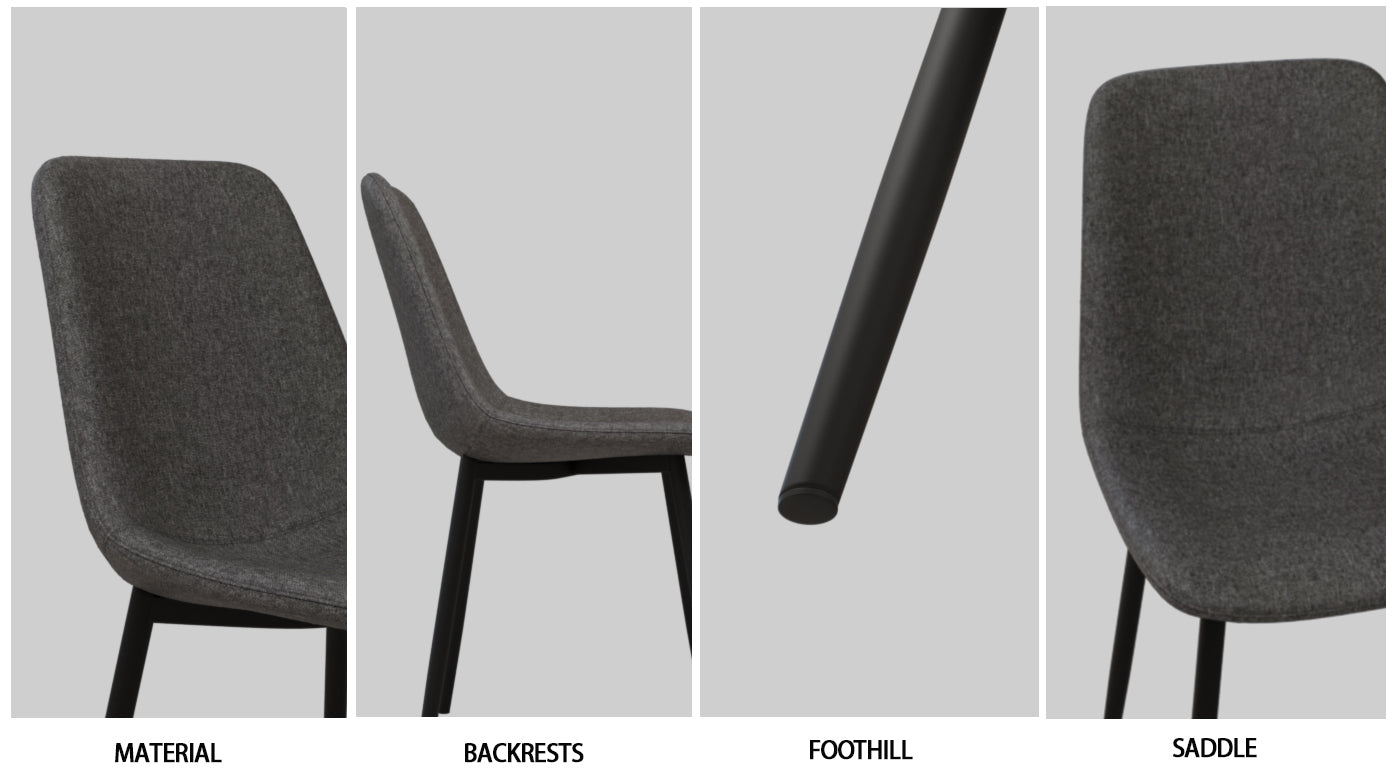 59" Black Dining Table Set w/ Chairs - 4 Pc Set