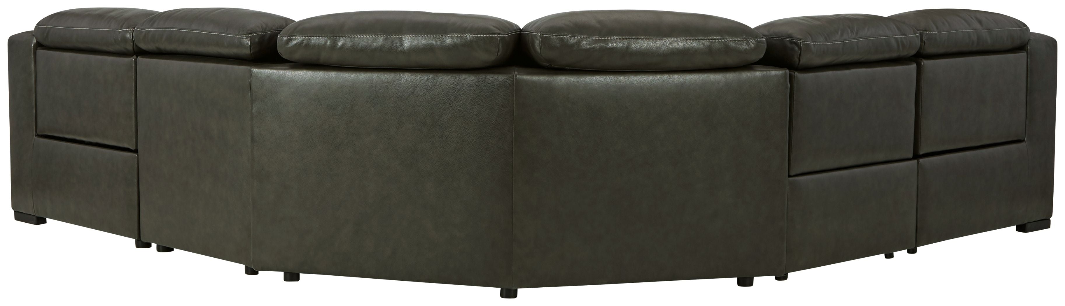 Center Line Leather Power Recliner Sectional-Reclining Sectionals-American Furniture Outlet