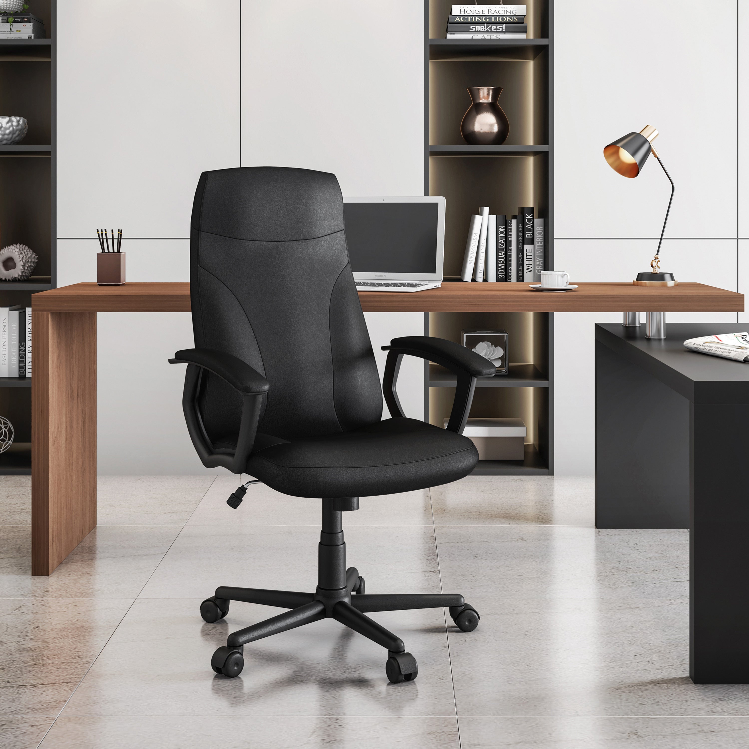 Medium Back Executive Office Chair- Black