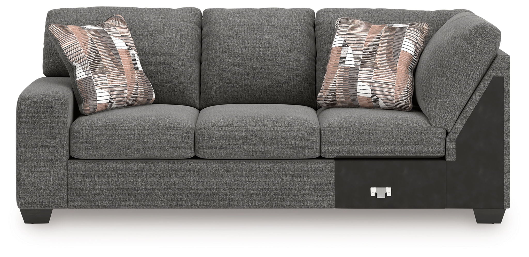 Newellen - Greystone - LAF Sofa With Corner Wedge