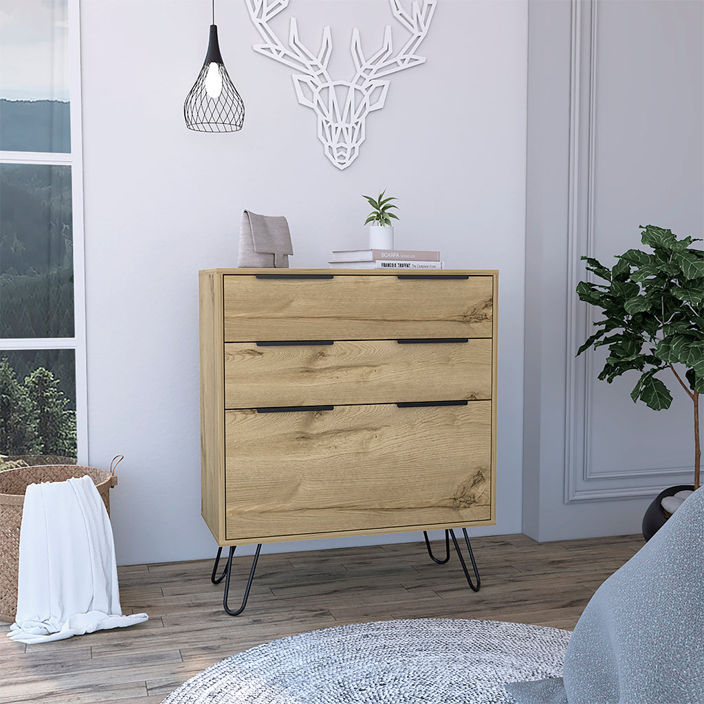 Augusta 3-Drawer Dresser | Light Oak
