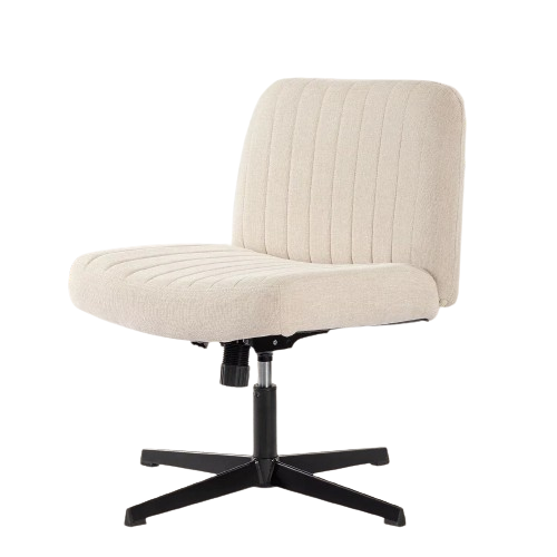 Wide & Comfy Armless Office Chair, 115° Rocking, Home & Office