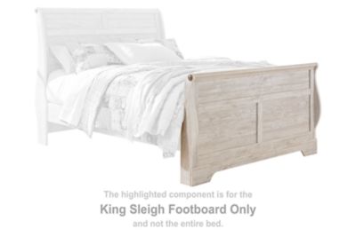 Willowton - Whitewash - King Sleigh Footboard