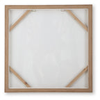 Wooden framed wall art backing with corner supports and blank center canvas