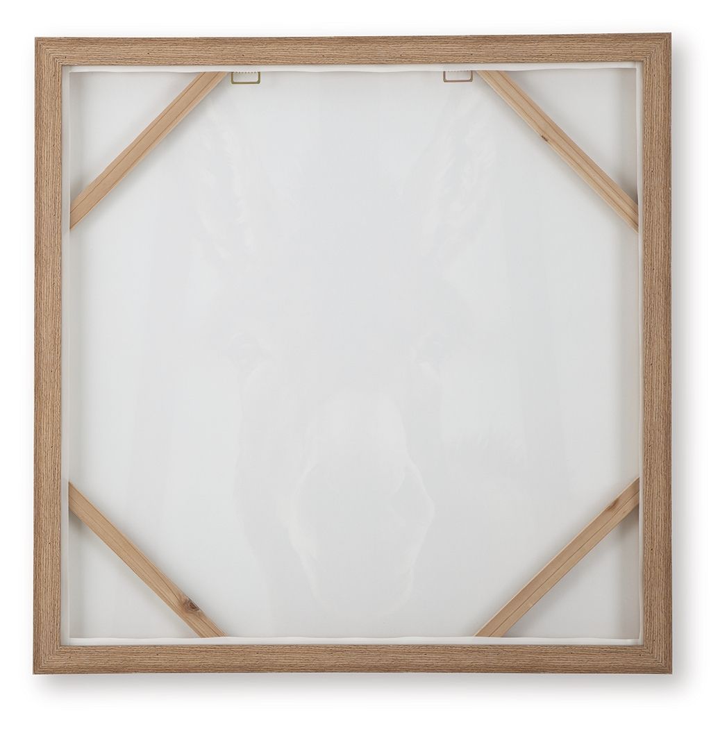 Wooden framed wall art backing with corner supports and blank center canvas