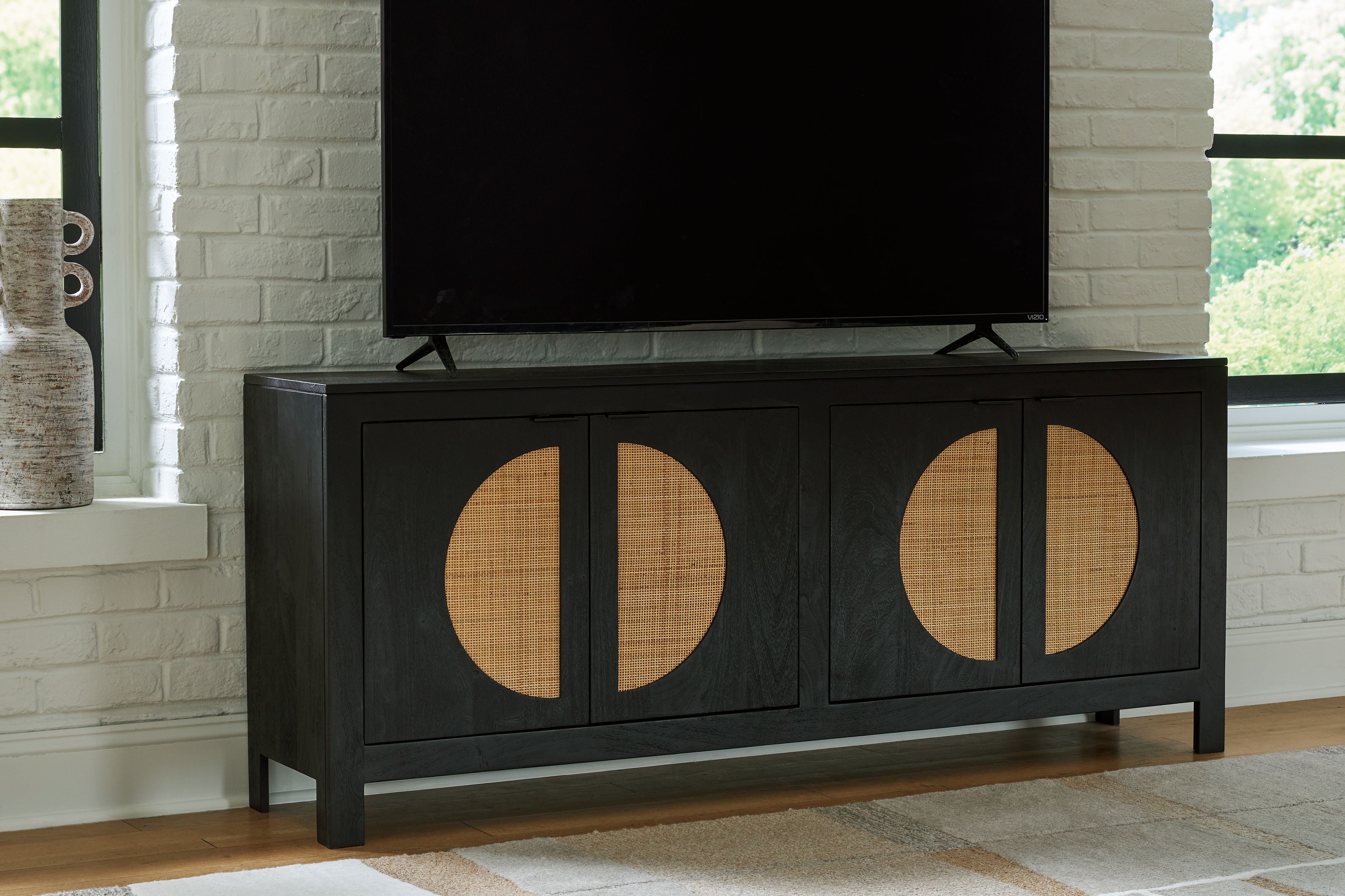 Cliffiings Black / Natural - Accent Cabinet