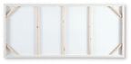 Wall art canvas backing with visible wooden stretcher bars behind the frame