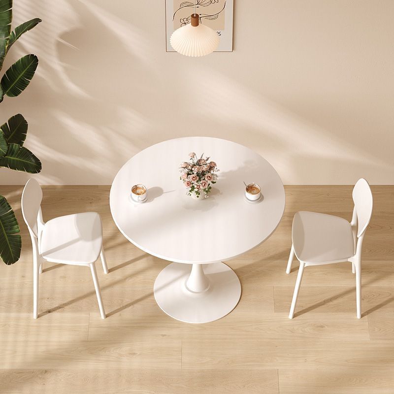 Modern Round Dining Table - 24 Inch White