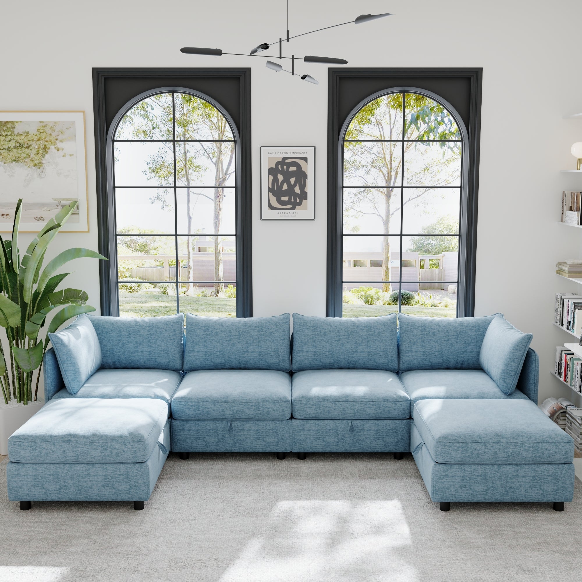 Modular Sectional Sofa | Convertible Sleeper with Storage