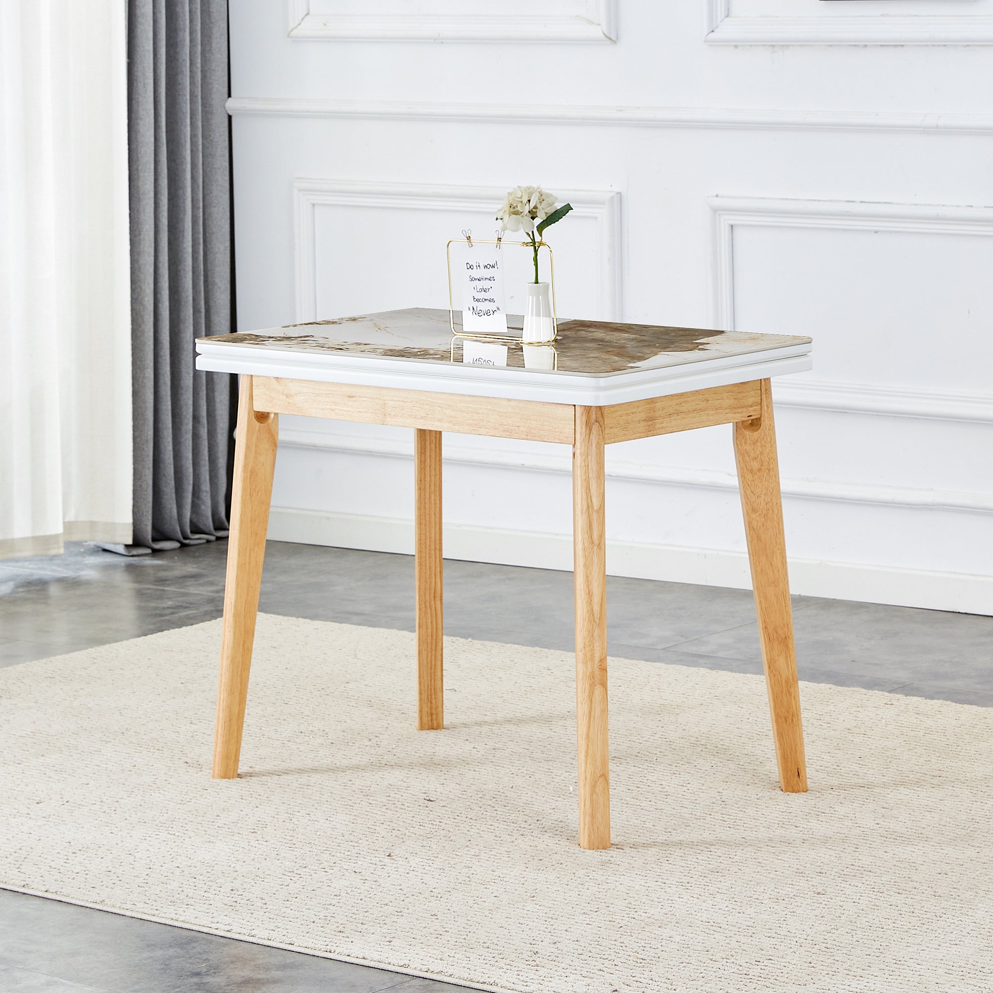 Foldable Sintered Stone Tabletop Computer Desk