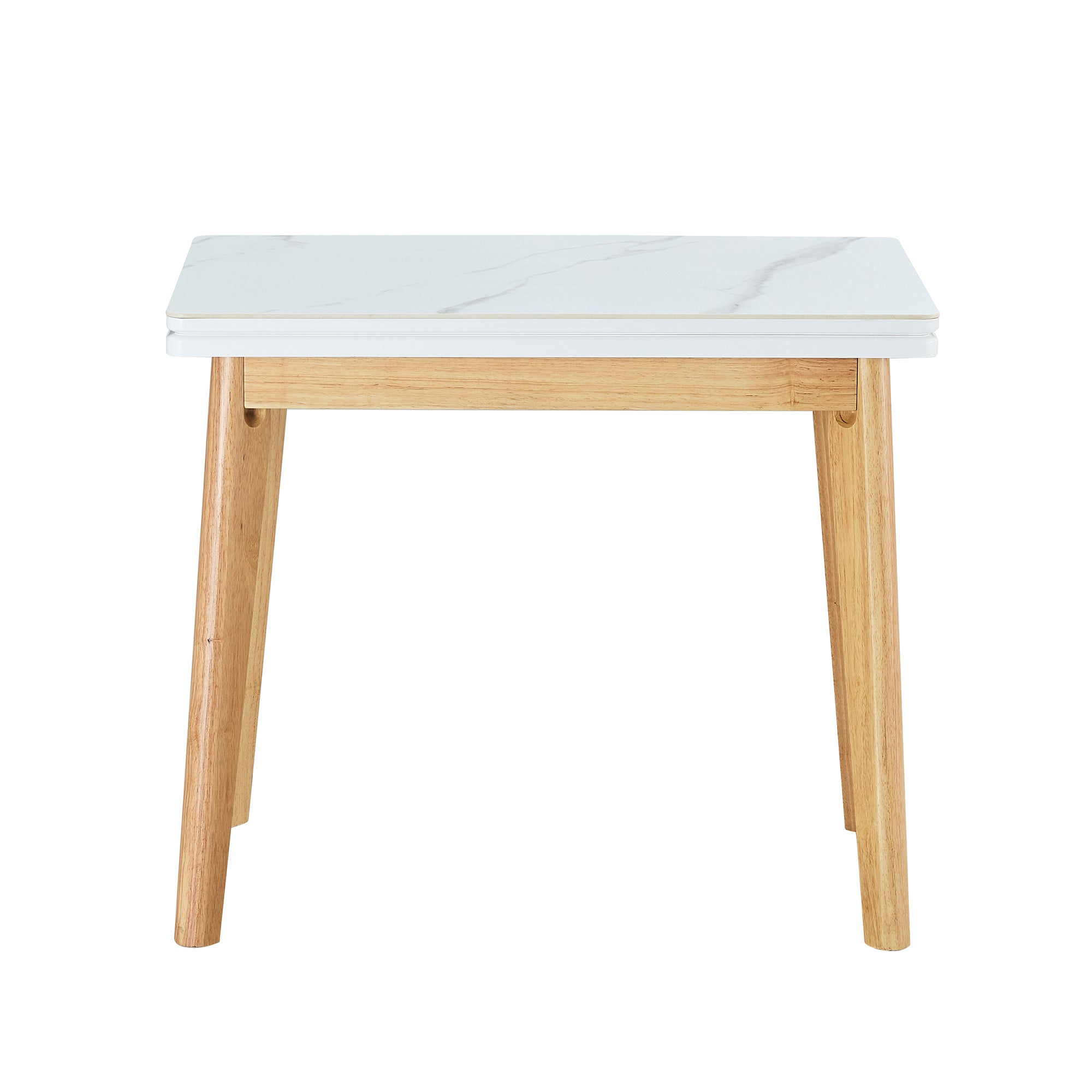 Foldable Sintered Stone Table - Rubber Wood Legs