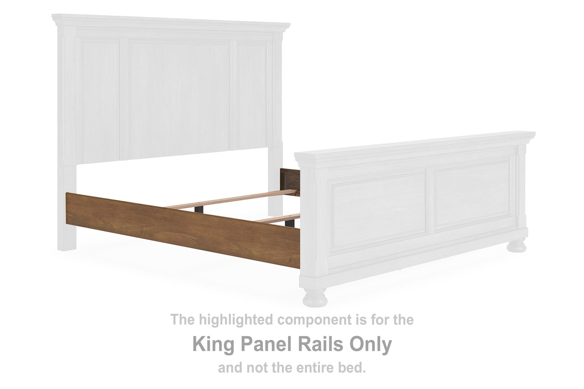 Feddinger - King Panel Rails - Medium Brown