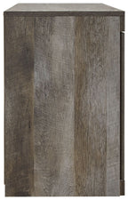 Gray TV stand cabinet side panel
