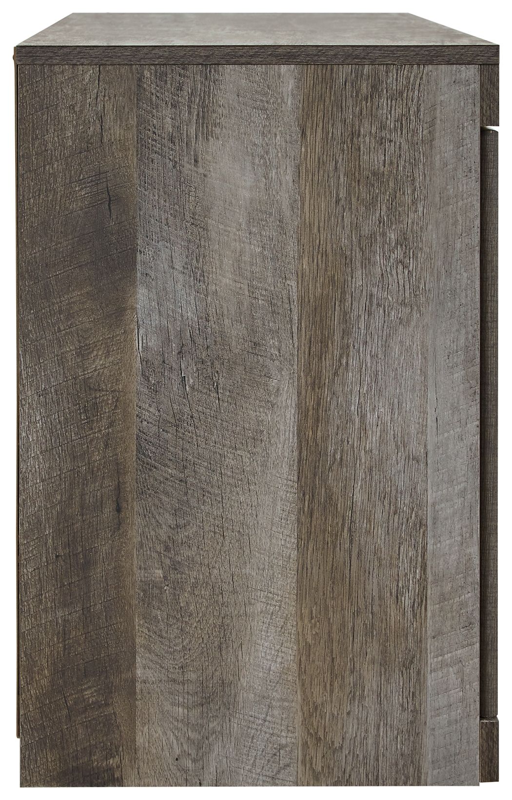 Gray TV stand cabinet side panel