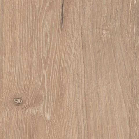 Tan wood grain with small metal hardware on bedroom mirror frame