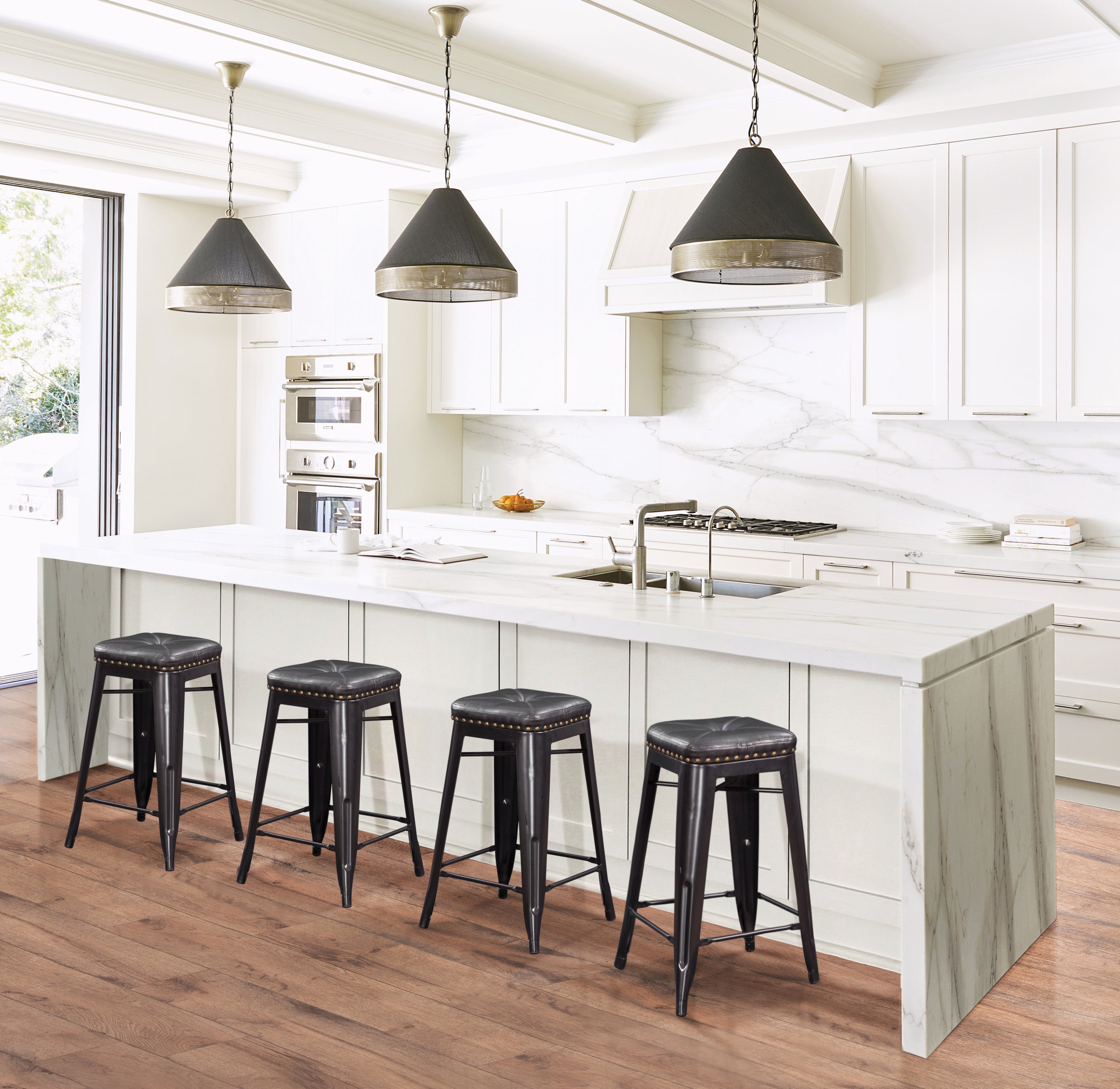 Hank Counter Stools (Set of 2) - Gray
