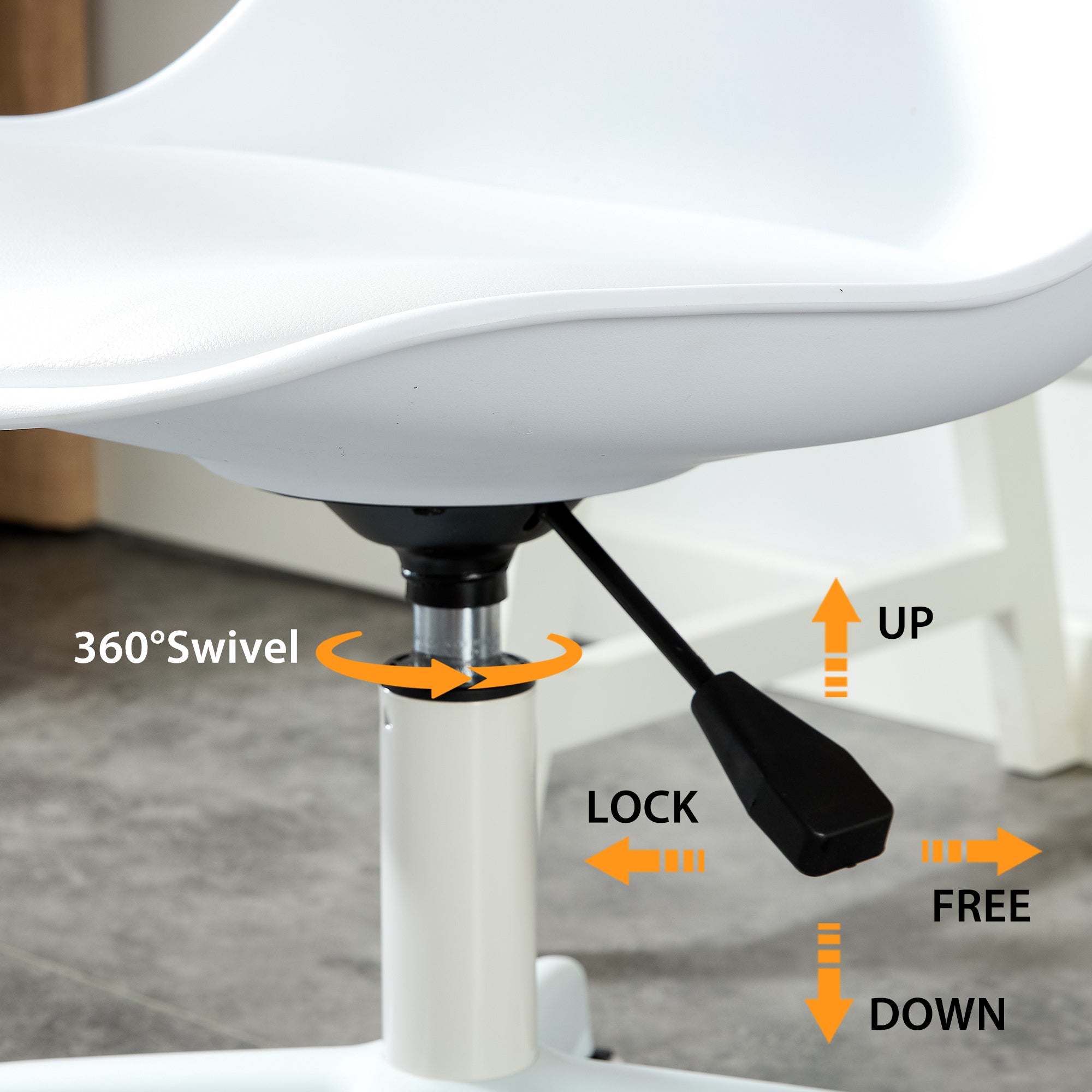 Modern Home Office Desk Chair, Adjustable 360° Swivel