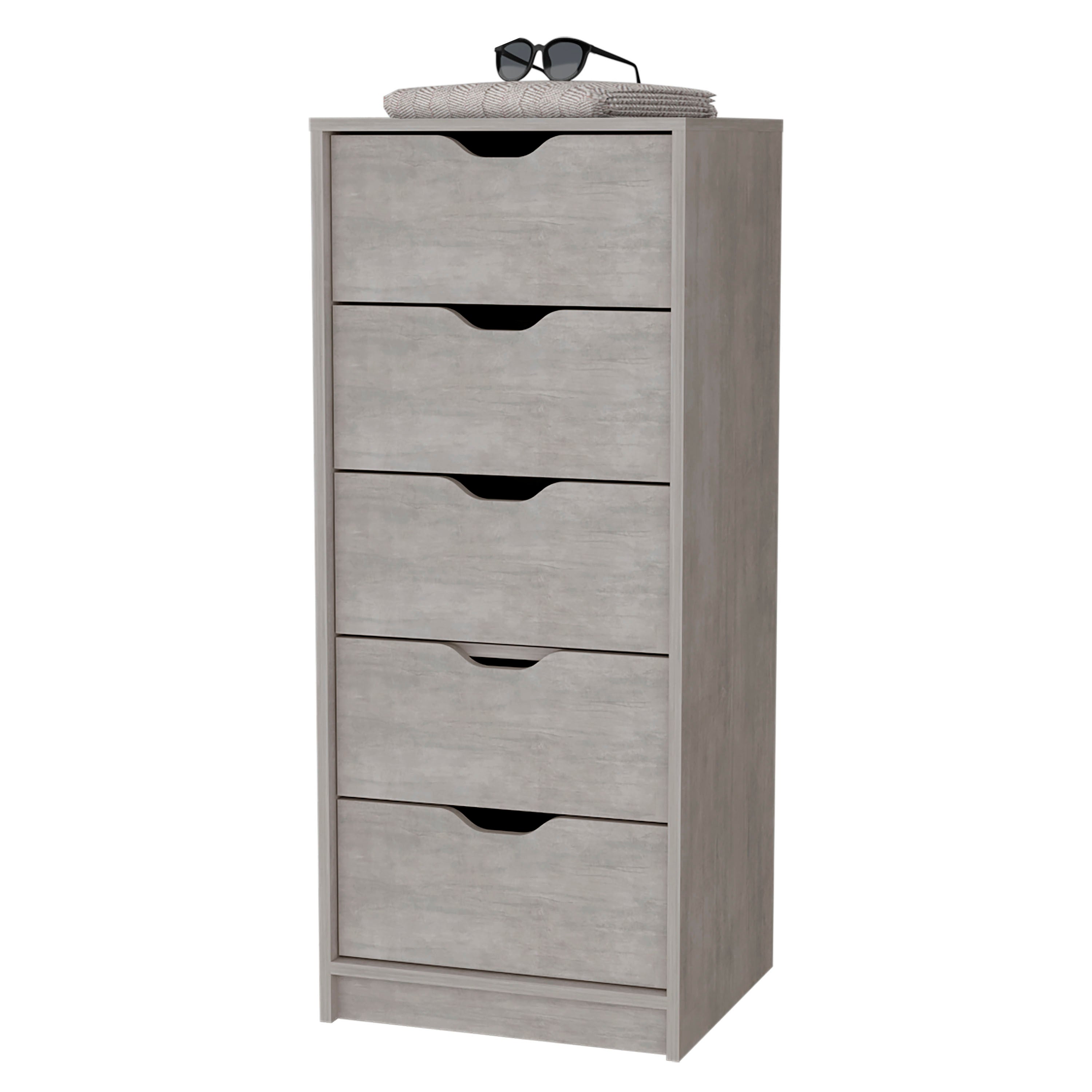 Dillon 5 Narrow Drawer Dresser, Tall Chest of Drawers