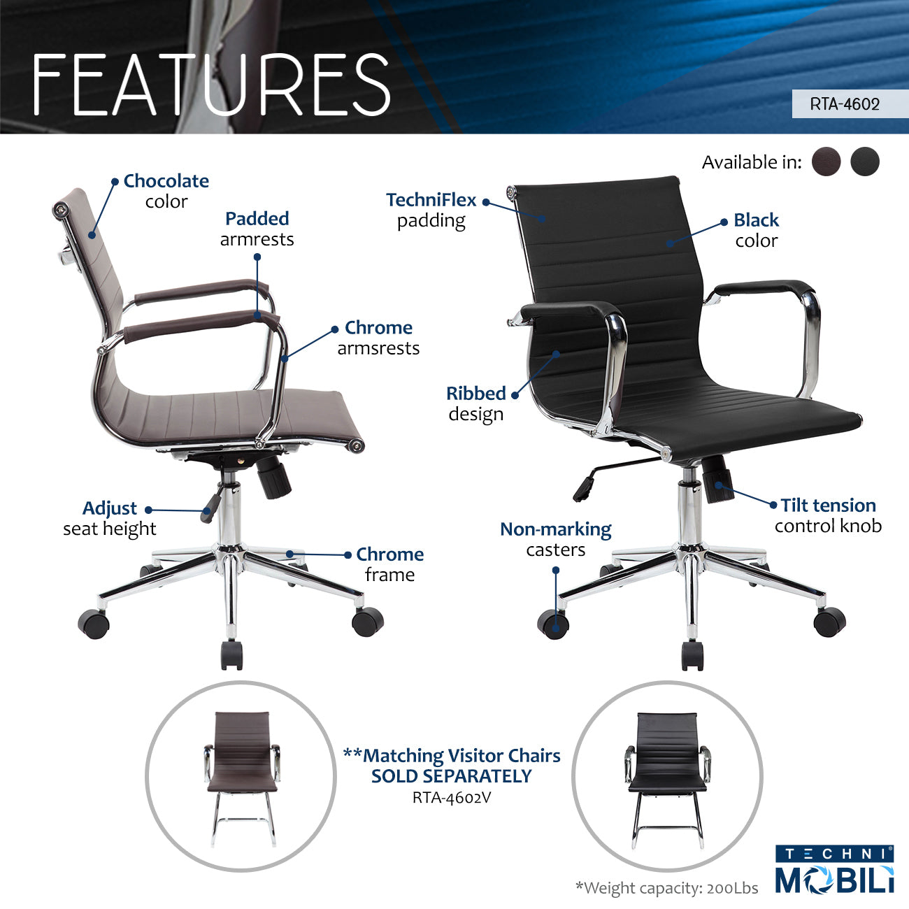 Modern Medium Back Executive Office Chair