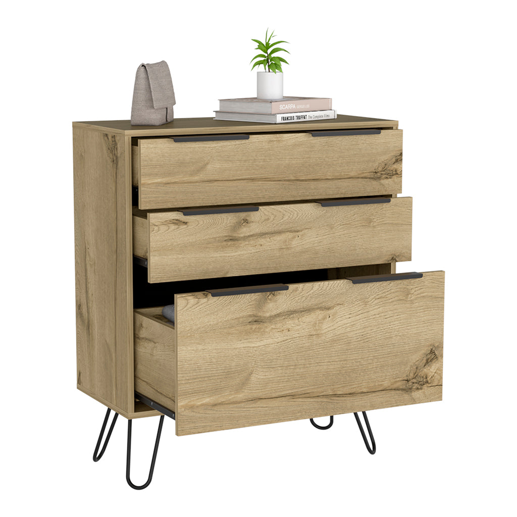 Augusta 3-Drawer Dresser | Light Oak