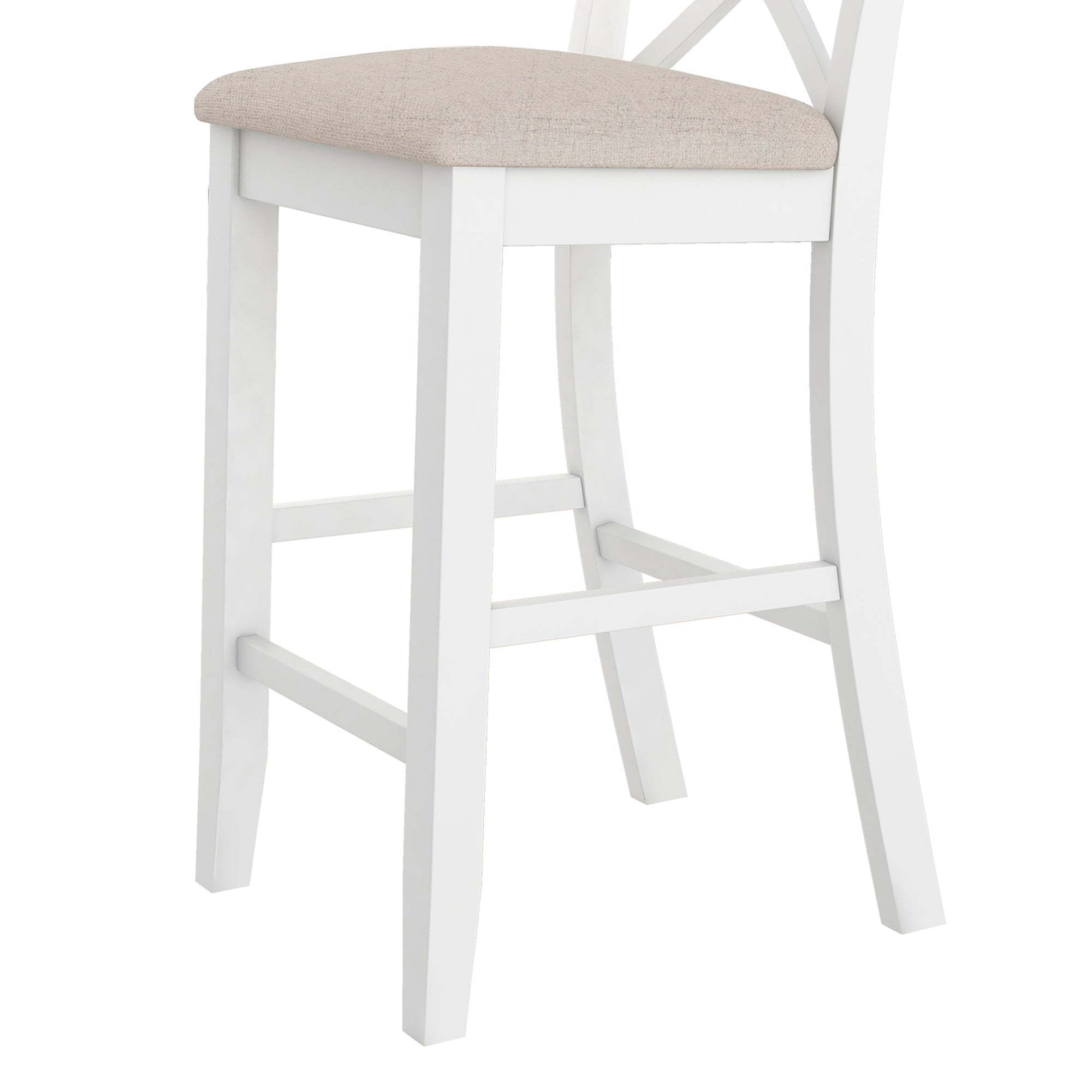 Farmhouse 48" Bar Height Dining Set (Cherry+White)