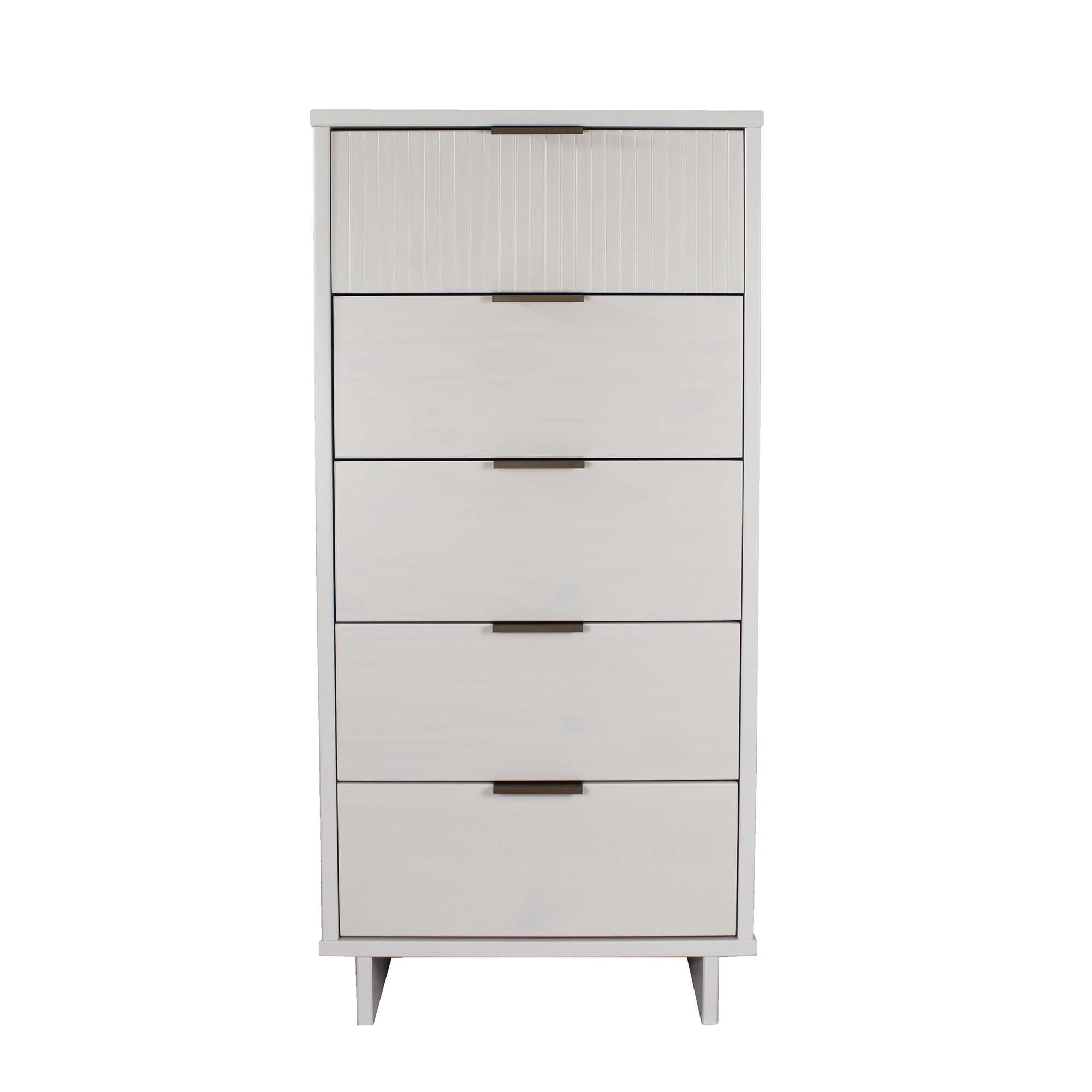 Granville White 24" 5-Drawer Chest - Bedroom Storage