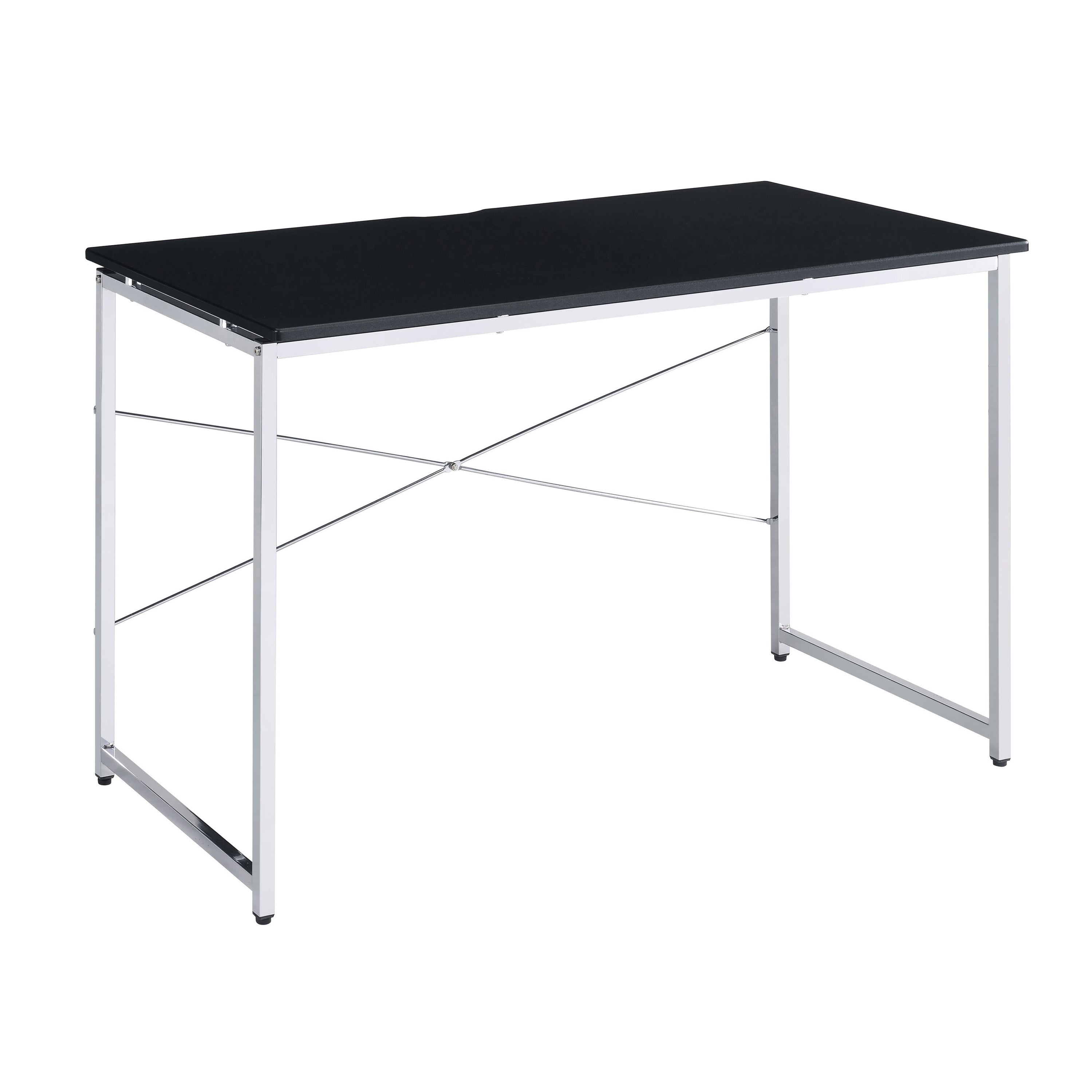 Black & Chrome Vanity Desk | Modern Makeup Table