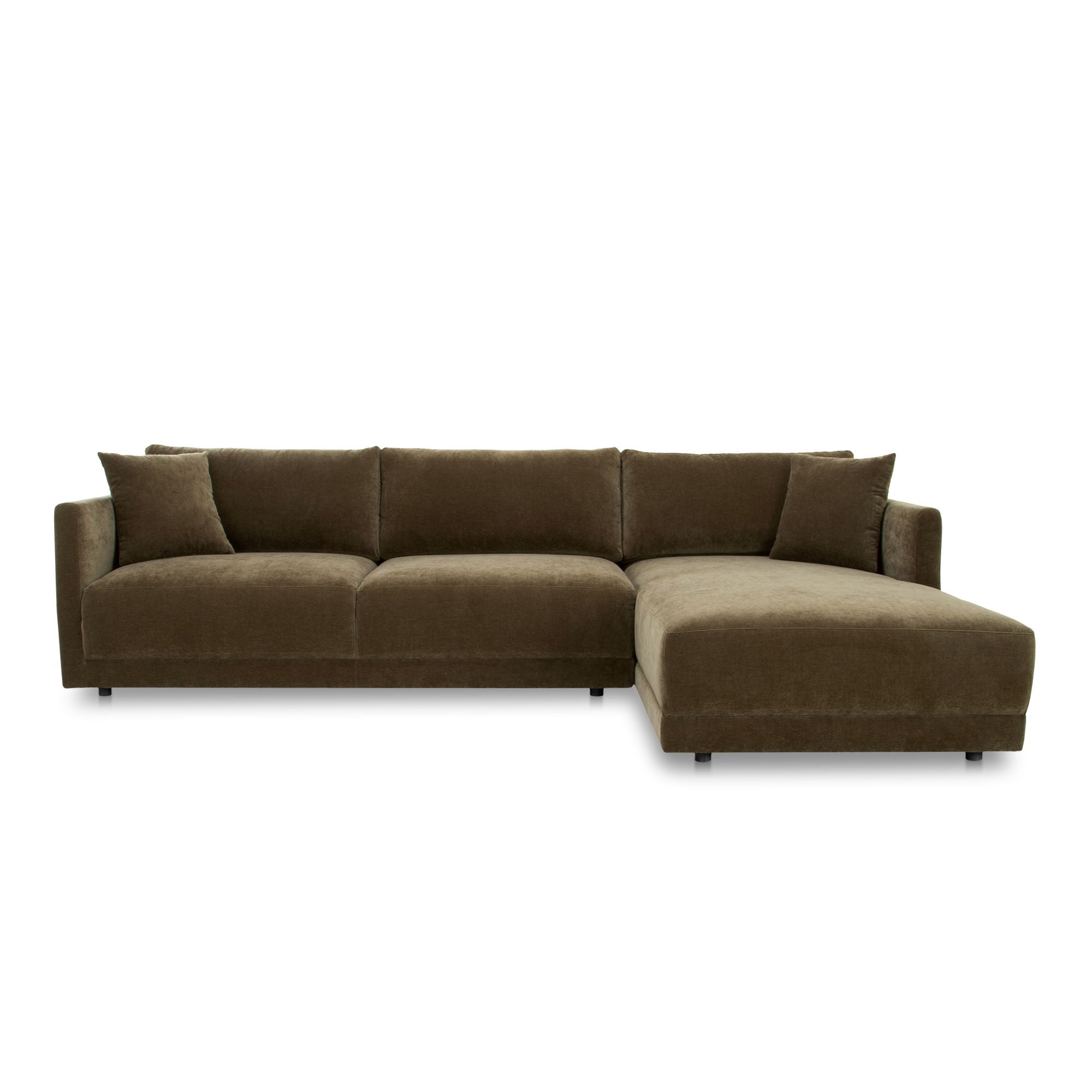 Bryn Eco-Friendly Heritage Green Sectional Sofa-Stationary Sectionals-American Furniture Outlet