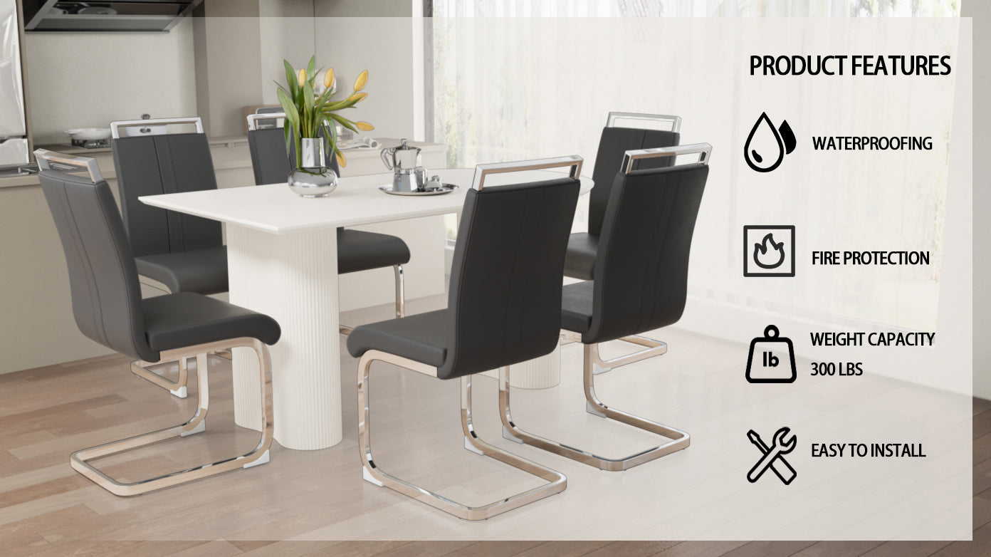 Medieval Modern Cream Dining Set - 63"