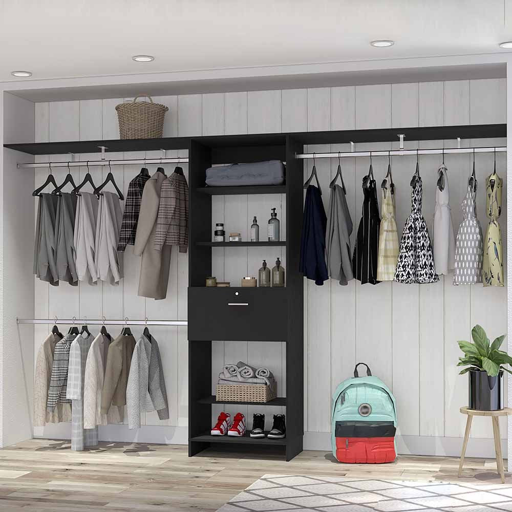 Ashland Black Bedroom Closet Systems - Shop Now!