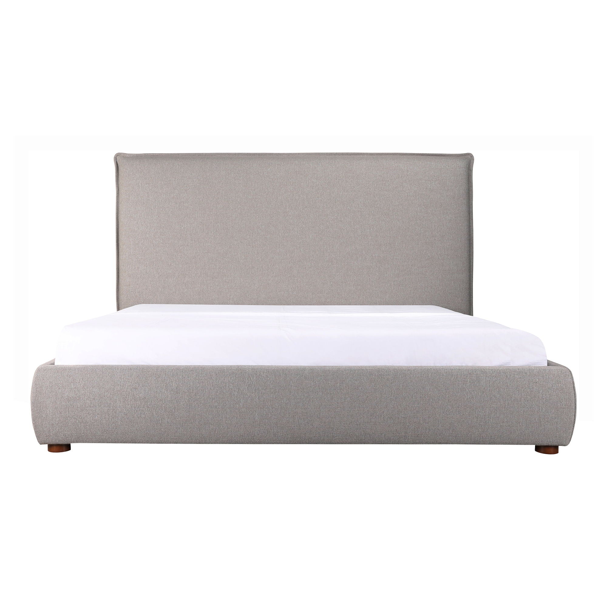 Luzon - King Bed Tall Linen Headboard - Greystone