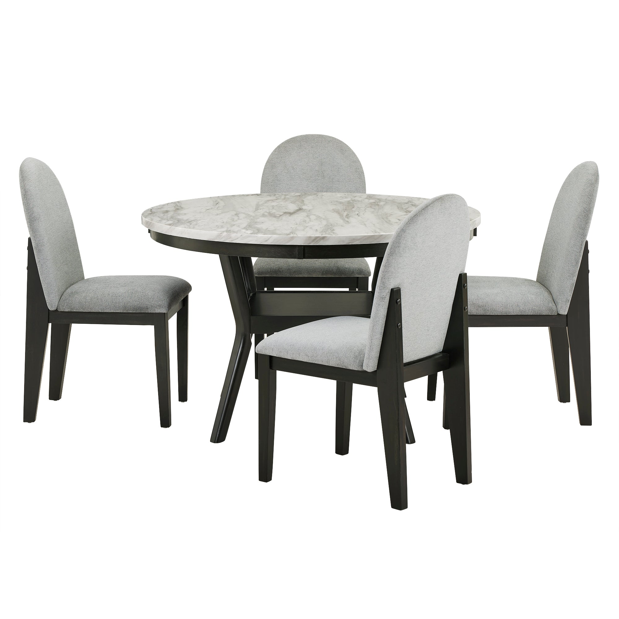 5 Pc Dining Set w/ Storage - Round Table & 4 Chairs