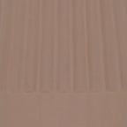 Mocha ceramic lamp base close-up with smooth curved rim and vertical ridges