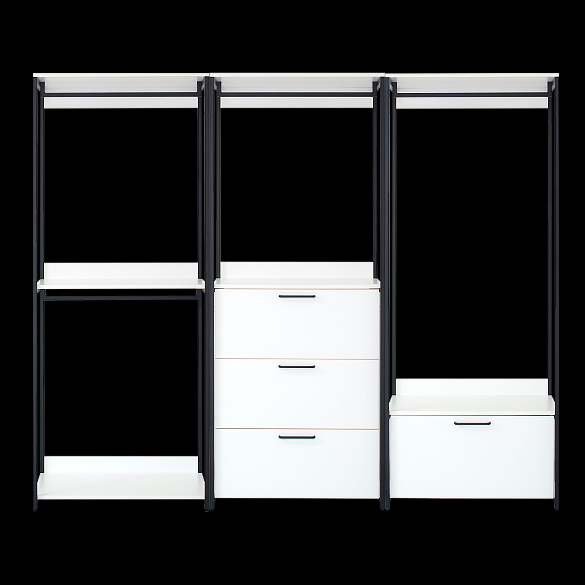 Fiona Freestanding White Melamine Walk-In Closet System