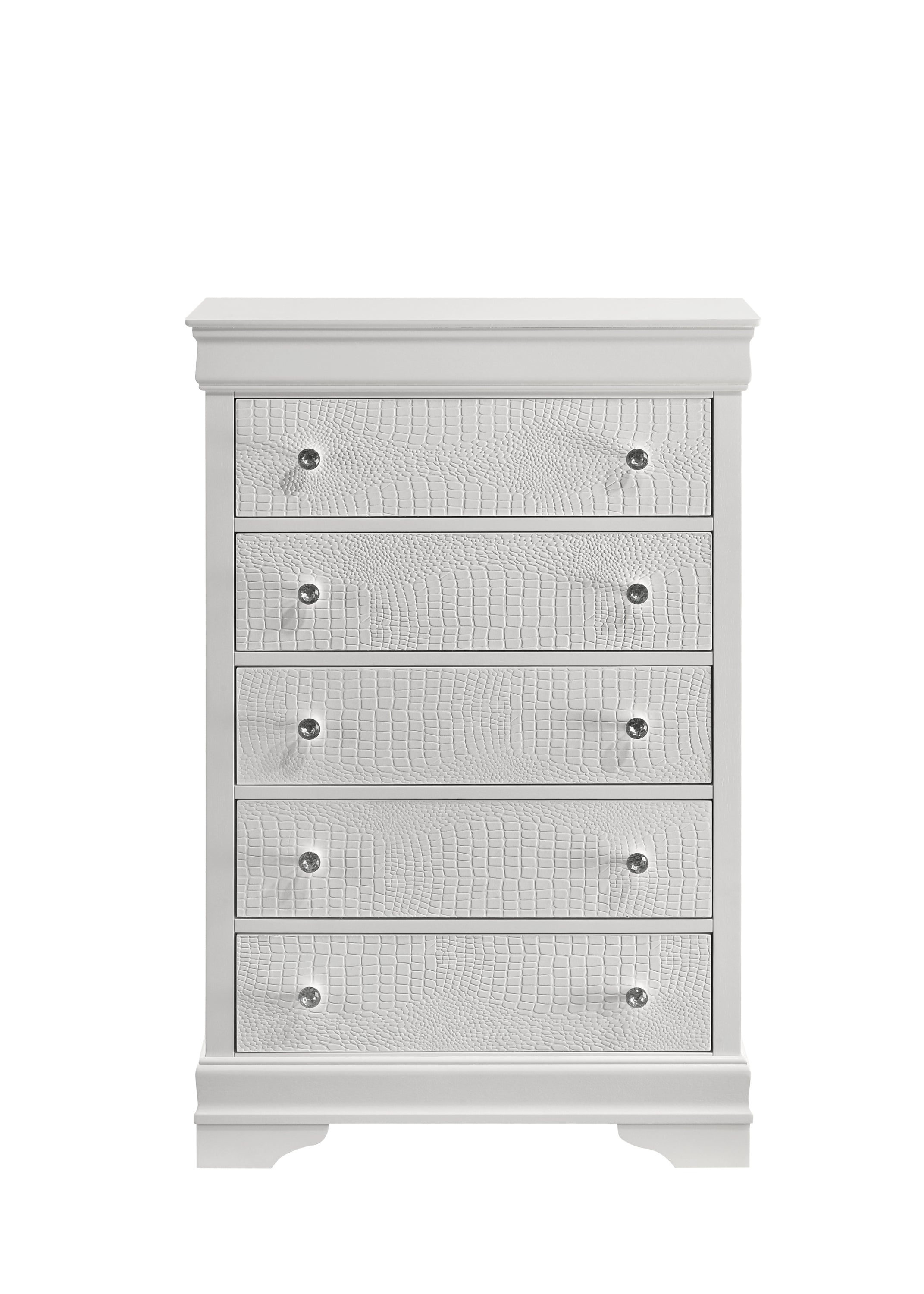 Blaze Modern White Wood 5-Drawer Chest