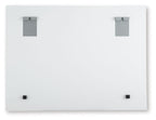 Wall art backing with two top and two bottom mounting hardware pieces