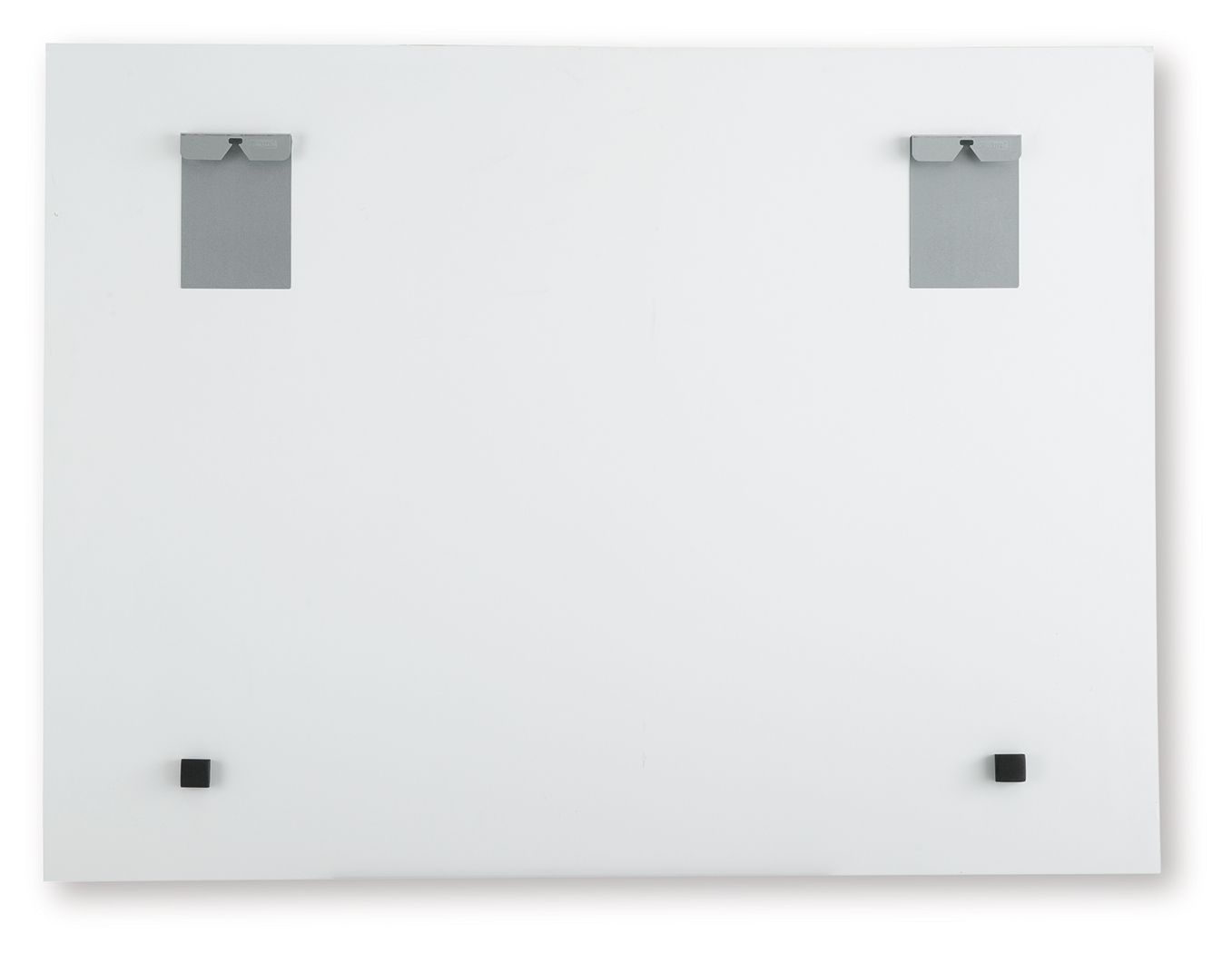Wall art backing with two top and two bottom mounting hardware pieces