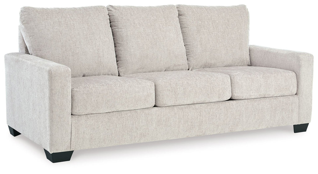 Light beige 3-seat sofa with segmented seat cushions