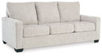 Light beige 3-seat sofa with segmented seat cushions