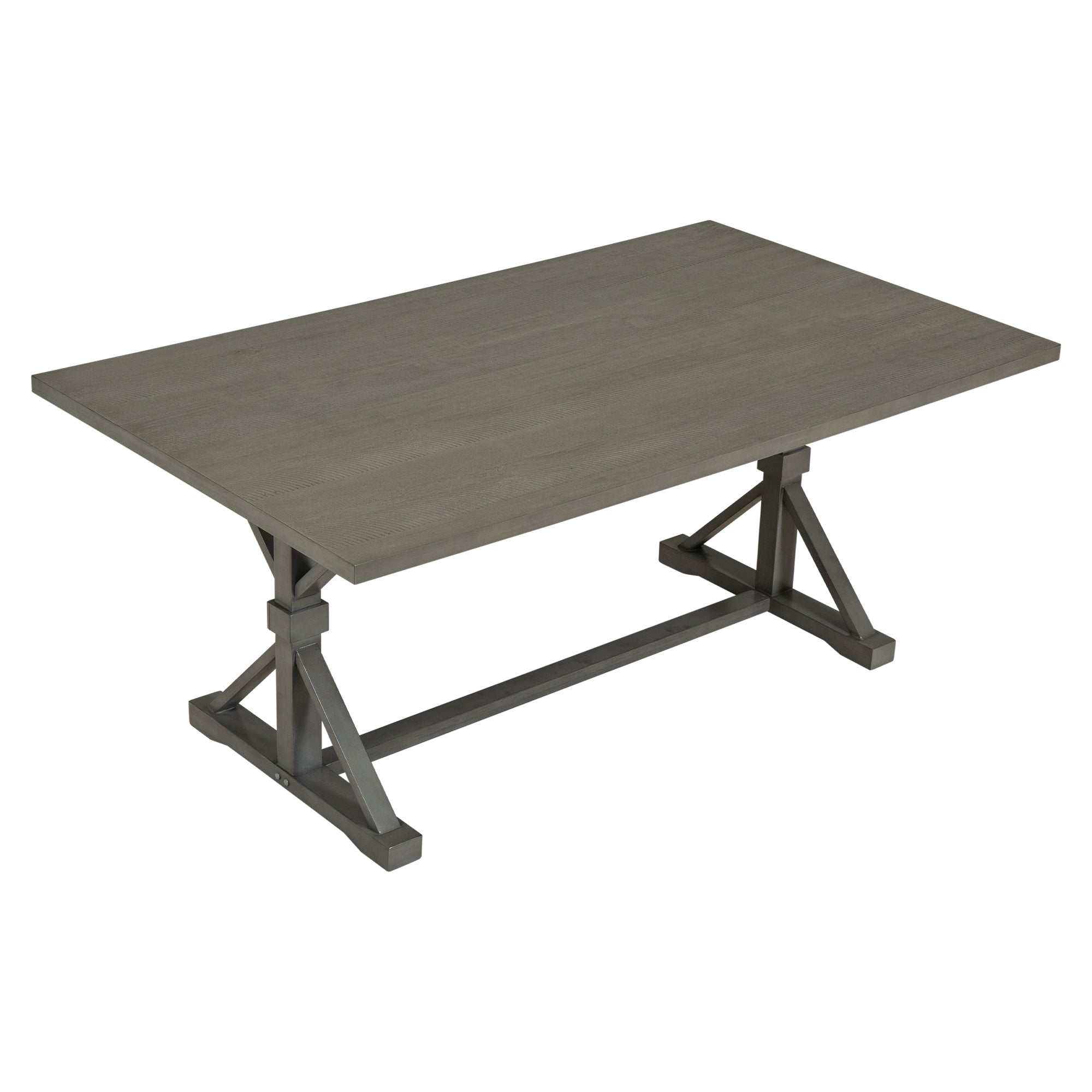 6-Pc Farmhouse Dining Set - Gray