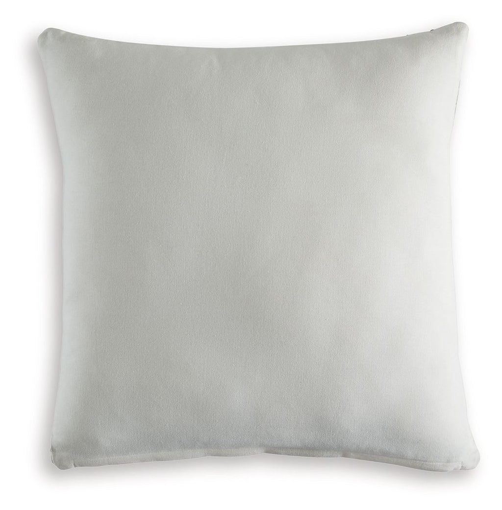 Light gray square throw pillow, plain front