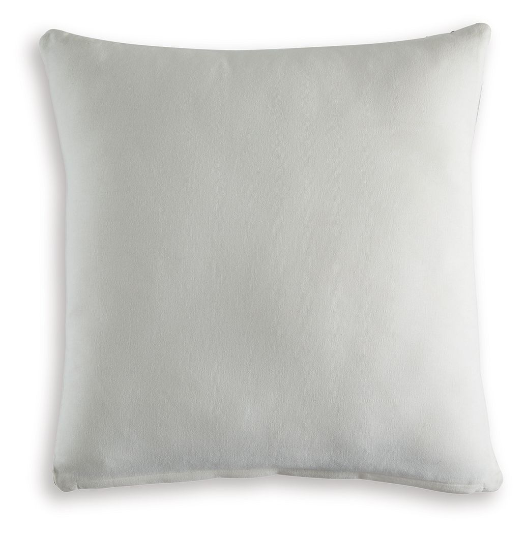 Light gray square throw pillow, plain front