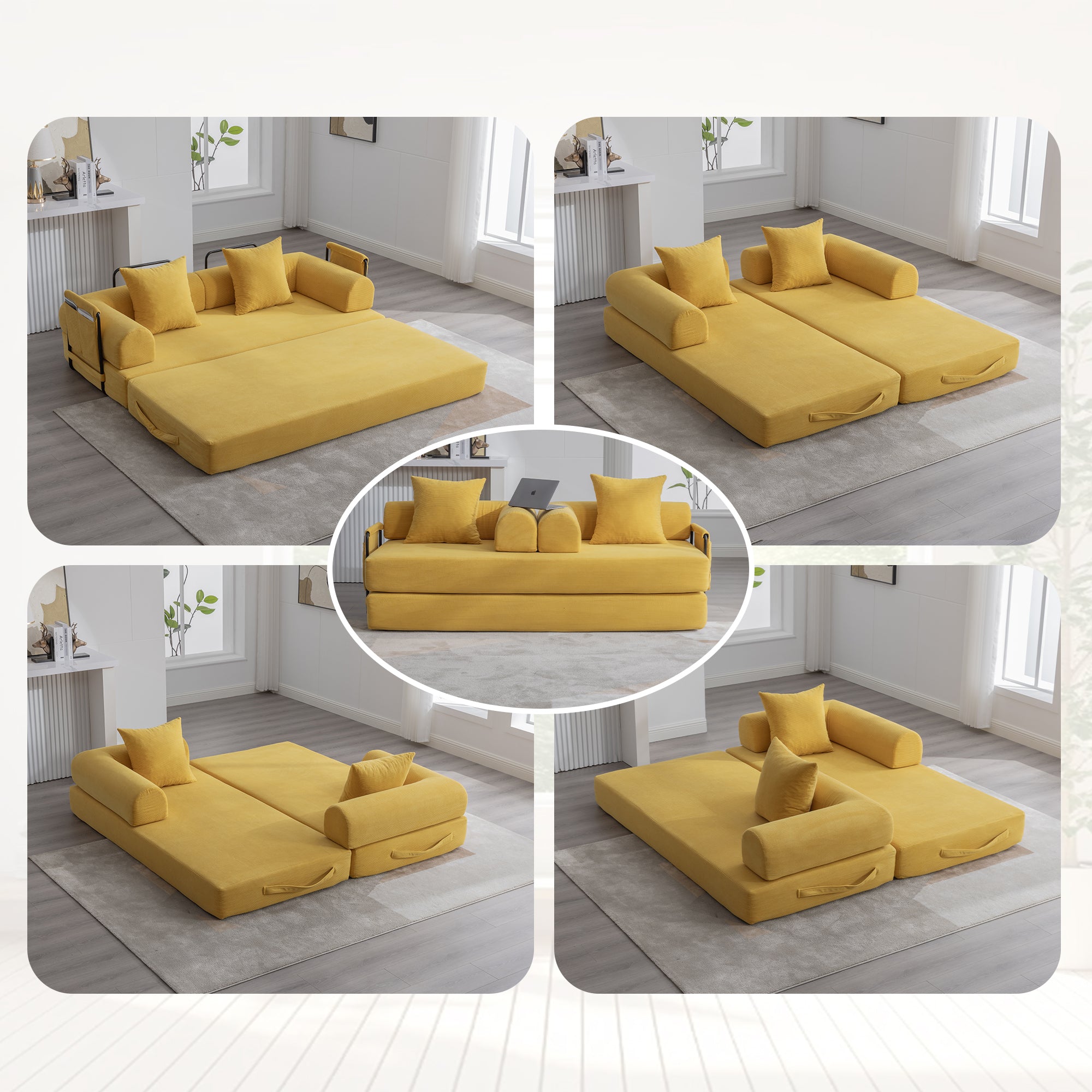 UNITED WE WIN Foldable Sofa - Modern Metal for Small Spaces