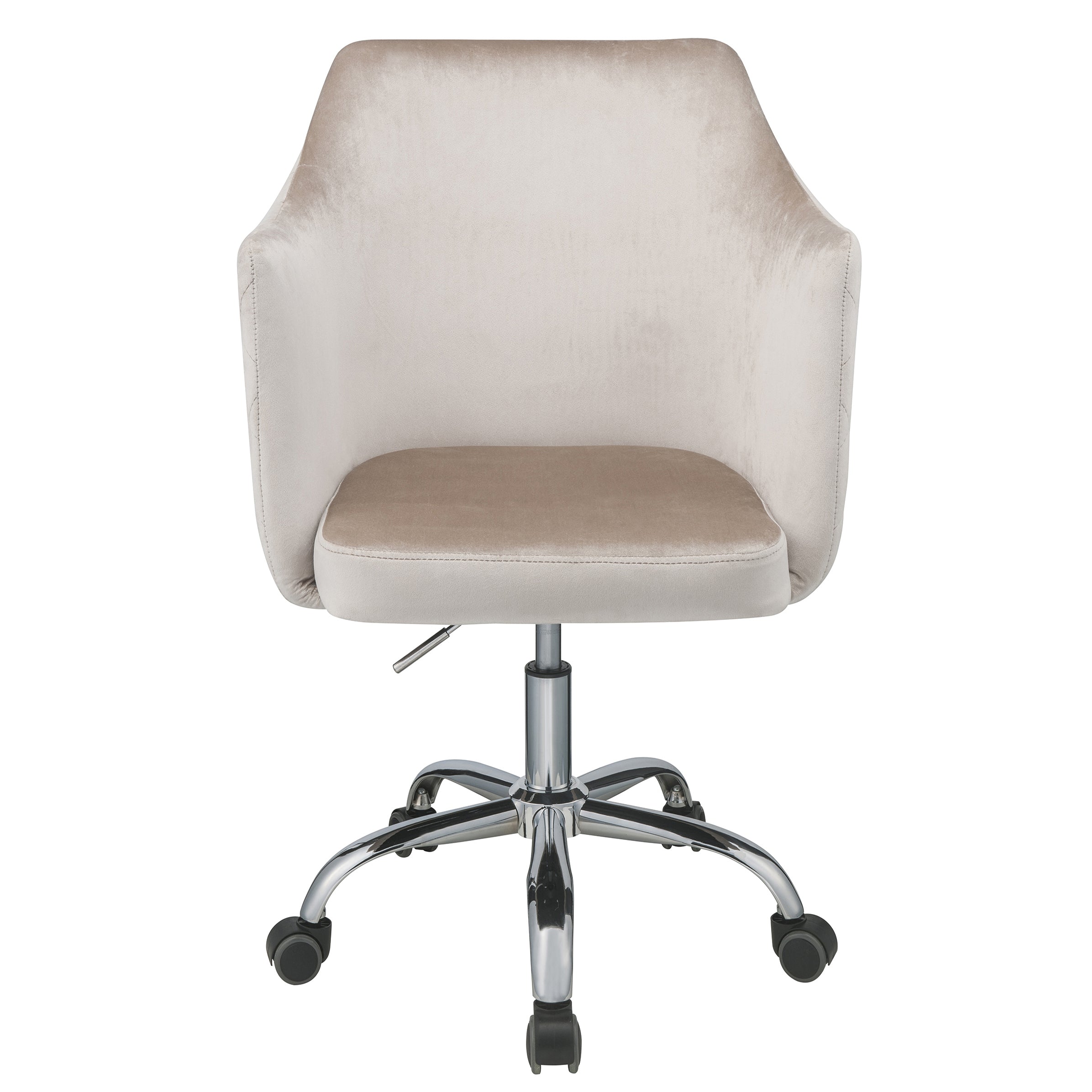 Champagne & Chrome Swivel Chair | Chic Office Seating